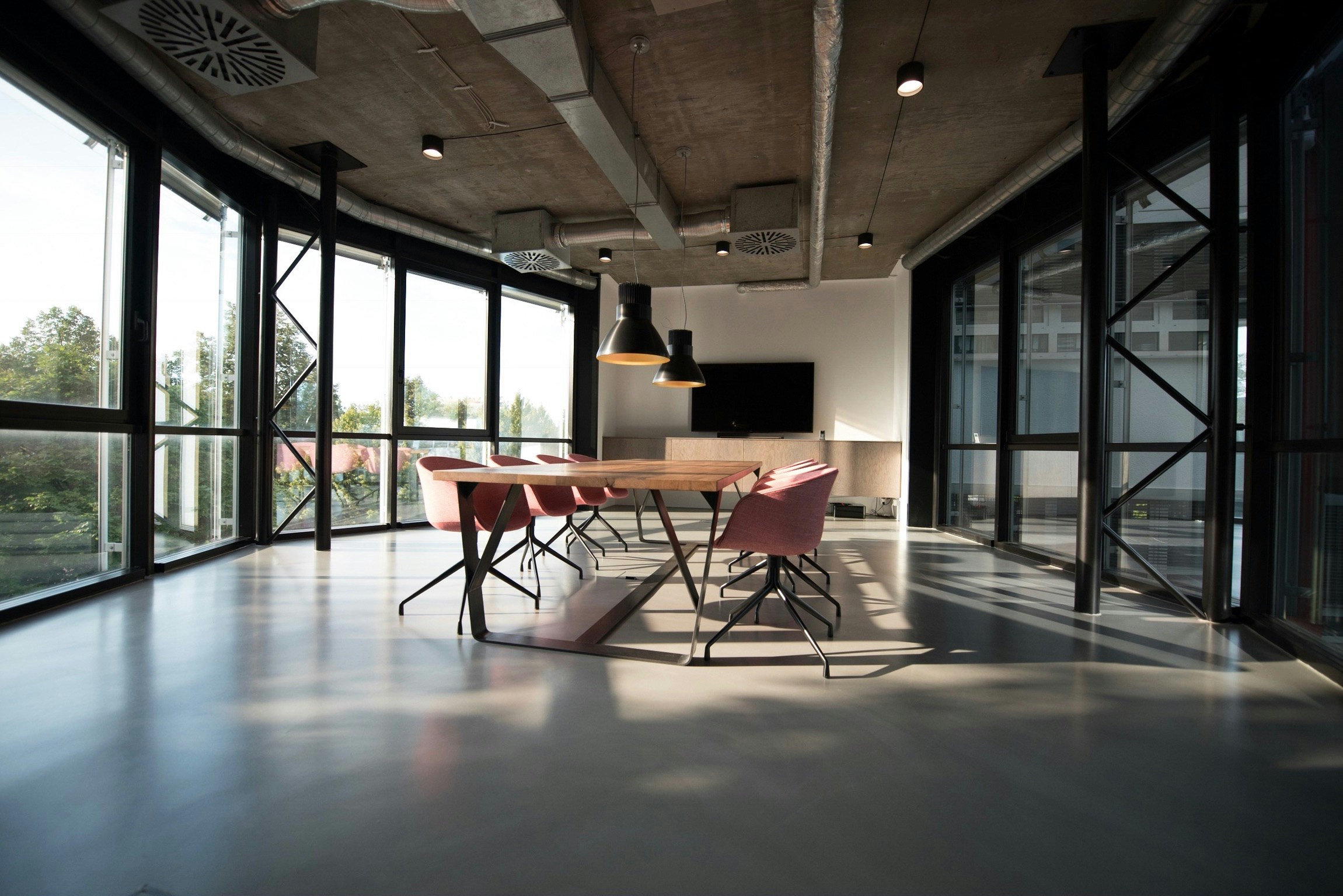 Modern business workspace